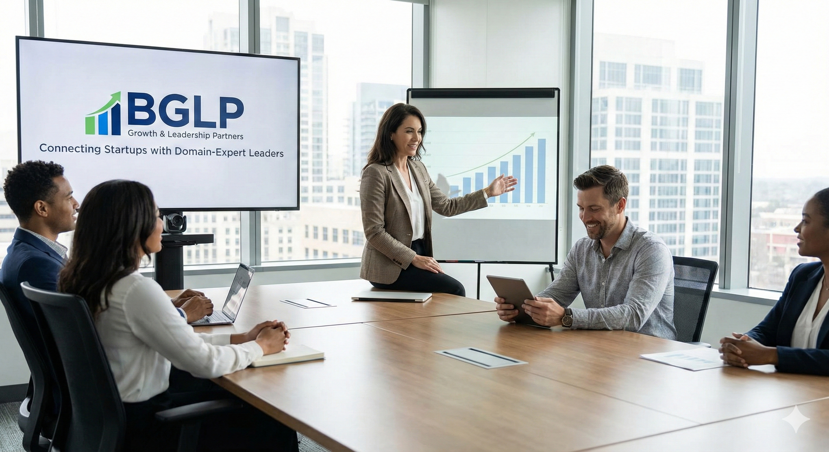 BGLP Growth team collaborating with startup leaders
